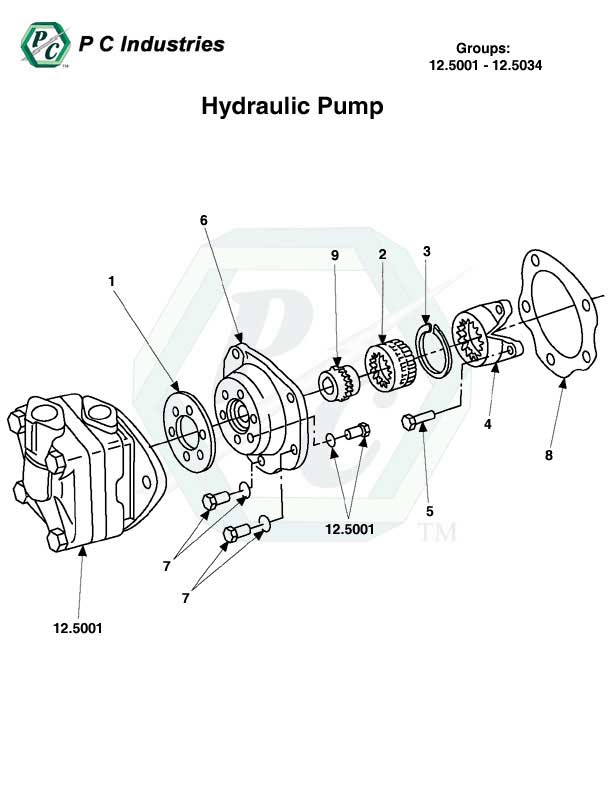 12.5001 - 12.5034 Hydraulic Pump.jpg - Diagram